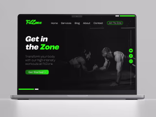 Digital graphic design for fitness studio