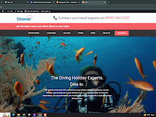 Diving Holidays Website