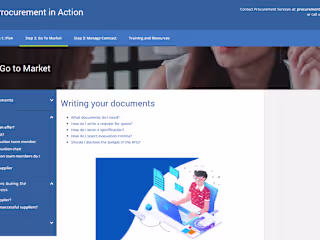 Procurement in Action intranet site