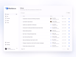 Email to Docx Web App Design