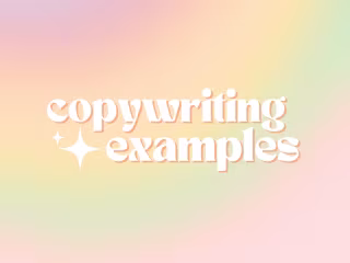 Copywriting Examples