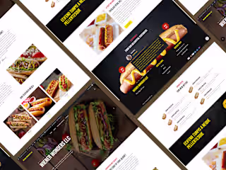 Hotdog food ecommerce web design | elementor | Wordpress