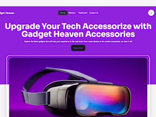 Developed Gadget Heaven - A Prototype for E-commerce website