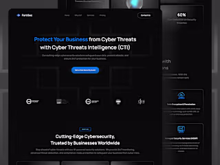 FortiSec - Cybersecurity Landing Page