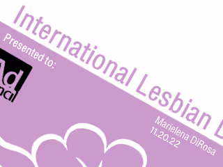 International Lesbian Day- Mock Ad Council Campaign
