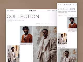Minimalist Menswear Collection Page
