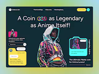 OtakuCoin Futuristic Crypto Anime MemeCoin Website