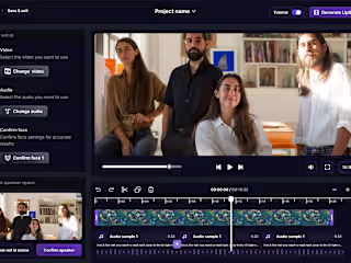 Designed Ai video editor web app