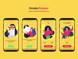 Smoke Stopper App UI Design and Transitions