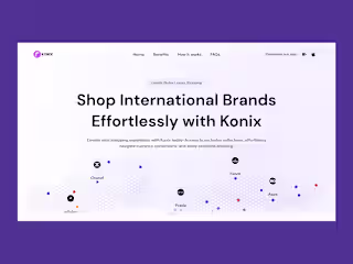 Konix Ecommerce Landing Page