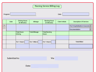 Nursing Service Billing Log