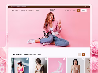 Girls Clothing Store Homepage UI Design (Figma)