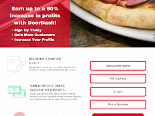 (Spec Ad) DoorDash Landing Page | My Work