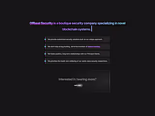 Offbeat Security - Blockchain Security Business