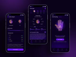 Astro Genius Horoscope and Palmistry App Design