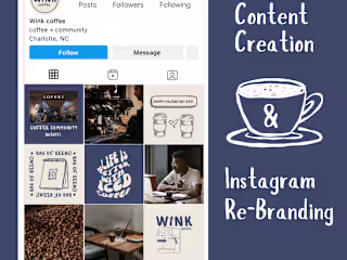 Instagram rebranding and content creation