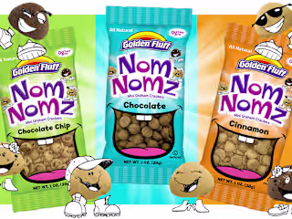 Nom Nomz Snacks Packaging Design