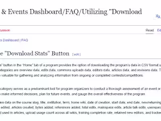 Utilizing the “DOWNLOAD STATS” button - The P&E Dashboard