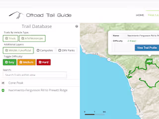 Offroad Trail Guide geospatial backend
