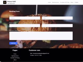 Fast Food Resturant Website