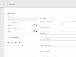 Returnees reintegration information management system