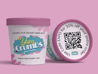 Yum crumbs ice cream cup design by Ohiduzzaman12  on Dribbble