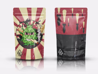 weed package, hemp label, cannabis mylar bag design