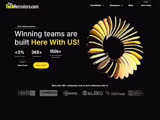 TheTechRecruiters hero section redesign