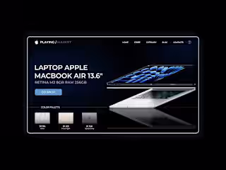 Landing page for laptop