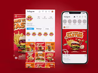 Burger Social Media Post Design : Behance
