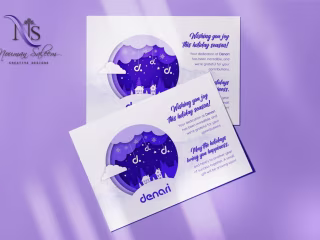 Designed a Christmas, Holiday card layout for Denari LLC.