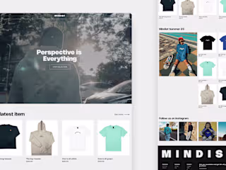 E-commerce website for a streetwear brand