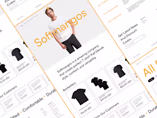 T-shirt ecommerce website design