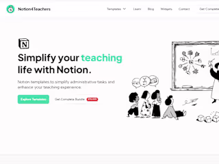 Simplify your teaching life with Notion - Framer Based Website