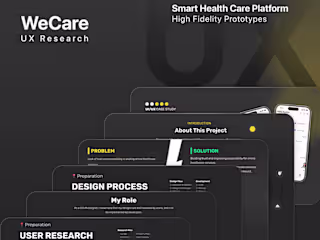 WeCare - User Research - Smart Healthcare Concept