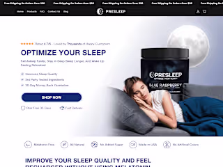PreSleep-Homepage develop In Replo