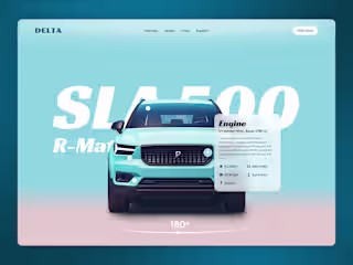 Delta Car - Hero section concept (Freebie)