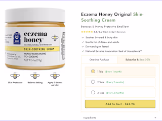 Eczema Honey - Product Page Design, Copy & Development