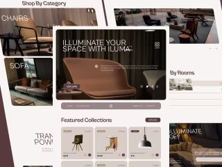 Iluma - Furniture E-Commerce - Full Homepage