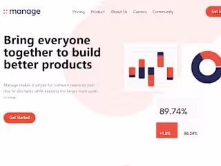 Manage Landing Page Design