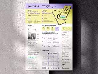 I will design one pager, executive summary, or investment teaser