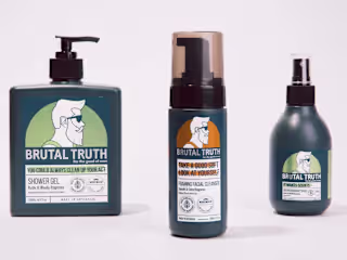 Label redesign for an Australian men's grooming brand.