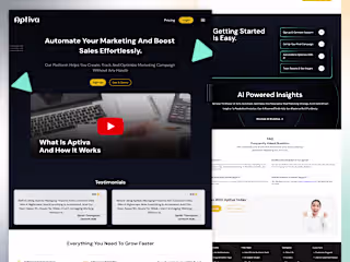 SaaS marketing website landing page.