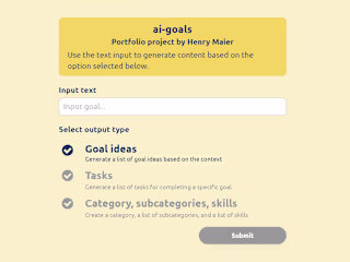 AI-powered goal generator