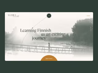 Finnish language school Landing Page Design