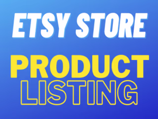Etsy store set up and product listing