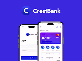 CrestBank Banking App Design 
