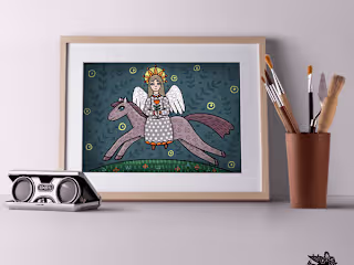 Illustrations, posters with author's drawings