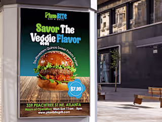 PlantBite Bar & Grill | Poster & Billboard