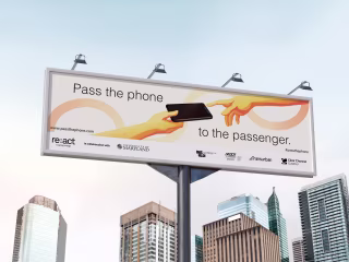 Billboard Design Promoting Road Safety🛣️⚠️